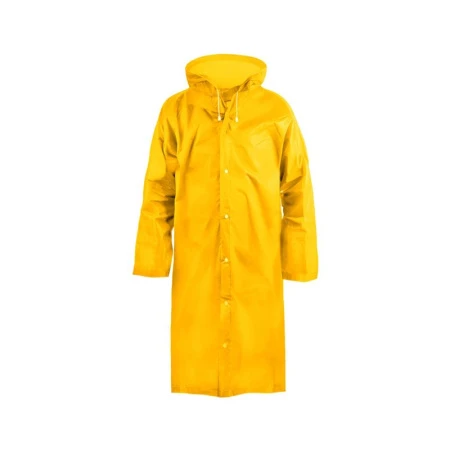 Дождевик с капюшоном на кнопках EVA желтый 110мкм EVA005Y (50)