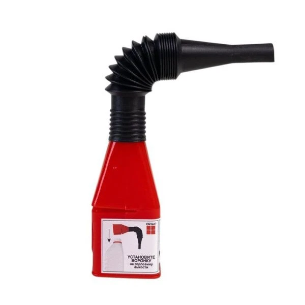 Воронка 45*45*100мм пластик Oktan ГСМ красный/черный (20)