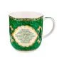 Кружка 400мл форфор СУРА зеленая (36)