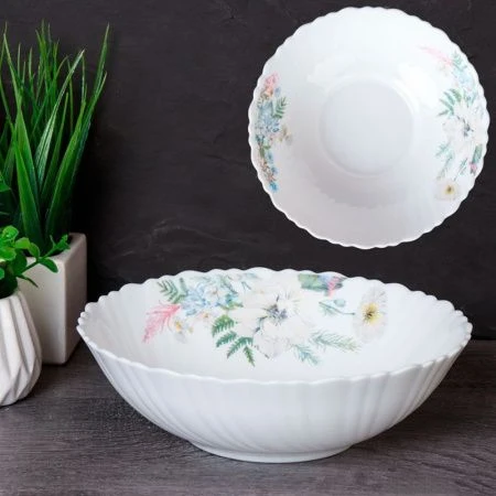 Тарелка глубокая 650мл 17,5см стеклокерамика ЛЕСНАЯ КОМПОЗИЦИЯ суповая TW-70 (7327) (48)