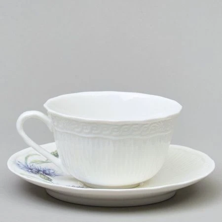 Чайный набор 4пр фарфор ВАСИЛЬКИ на 2 персоны 330мл (12)