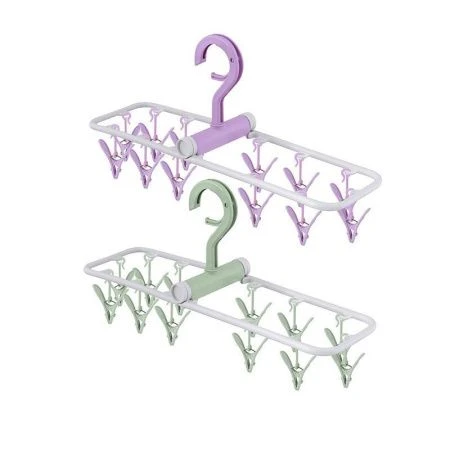 Вешалка с 12 прищепками пластик складная VL75-32 (12/72)
