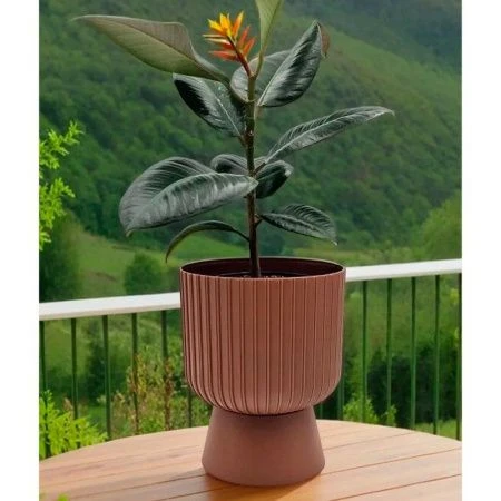 Горшок цветочный 8,6л d25 пластик БЕКЕР терракот (3)