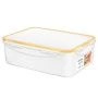 Контейнер пищевой 2,5л пластик МОДЕНА с защелками прямоугольный белый (7) 223113329/01
