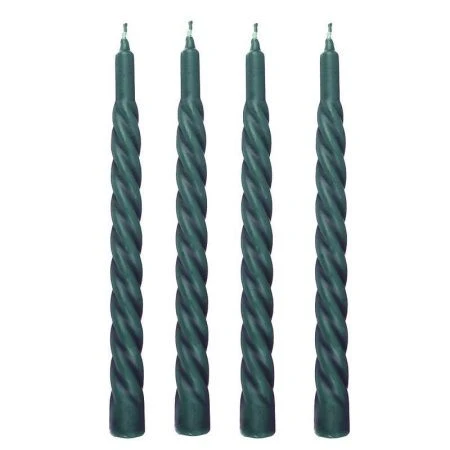 Набор свечей 4шт винтовые БАРОККО-1 аквамарин