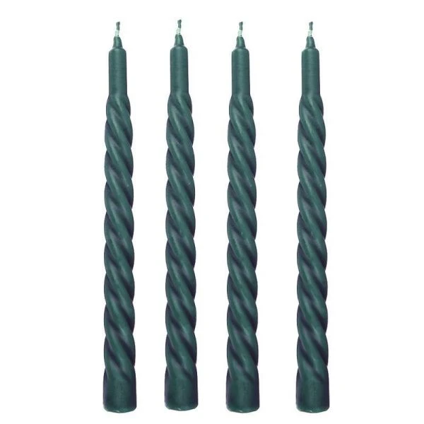 Набор свечей 4шт винтовые БАРОККО-1 аквамарин