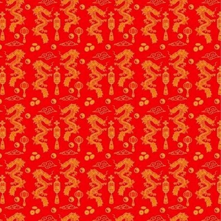 Бумага упаковочная набор 10листов 70*100см Восточный дракон УБ-4337