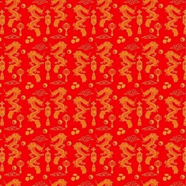 Бумага упаковочная набор 10листов 70*100см Восточный дракон УБ-4337