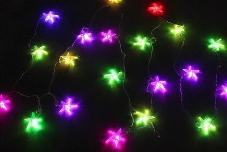 Гирлянда эл. 5м МОРСКАЯ ЗВЕЗДА 20LED, белая нить, RGB, пластик V220 541531