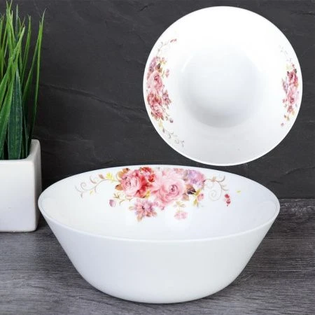 Салатник 550мл 155мм стеклокерамика ЕВРО РОЗОВАЯ КОМПОЗИЦИЯ LGW-60 (7065) (6/72)