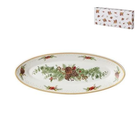 Блюдо овальное фарфор Celebration 30*12*3см (36)
