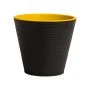 Горшок цветочный 1,3л 14,5см пластик КОНУС с вкладкой черный (23)
