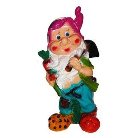 Фигура садовая ГНОМ большой с мотыгой 1м гипс