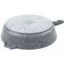Сковорода 22см алюминий АП PREMIUM GREY с несъемной ручкой стекл.крышка (10)