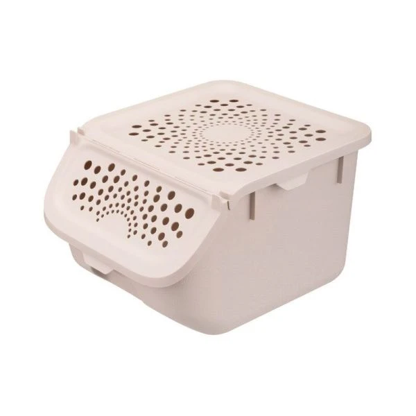 Контейнер для овощей 7,8л 275*240*175мм пластик светло-бежевый (6)