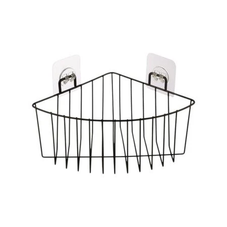 Полка угловая 1 ярусная 18*18*9,5см металл BLACK (24)