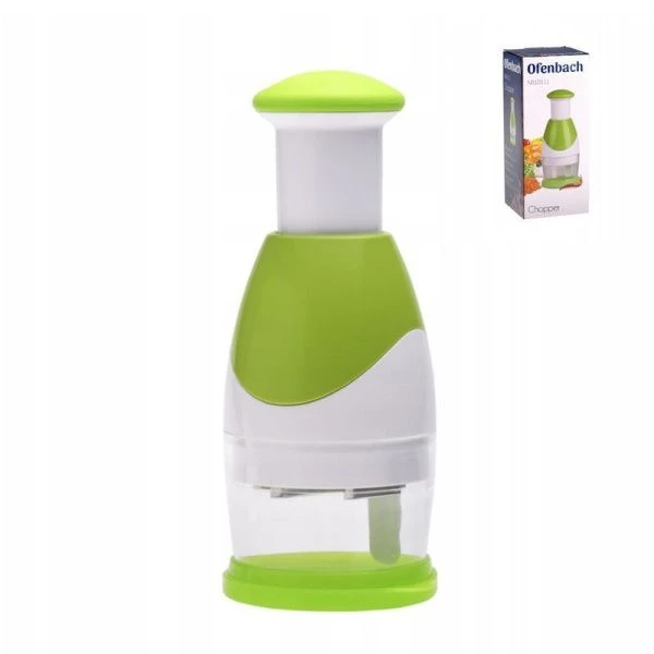 Измельчитель механический для овощей 16*5,8см пластик/металл зеленый арт. 10111 (24)