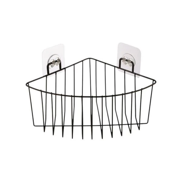Полка угловая 1 ярусная 18*18*9,5см металл BLACK (24)