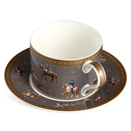Чайный набор 2пр фарфор Horse club на 1 персону 300мл (36)