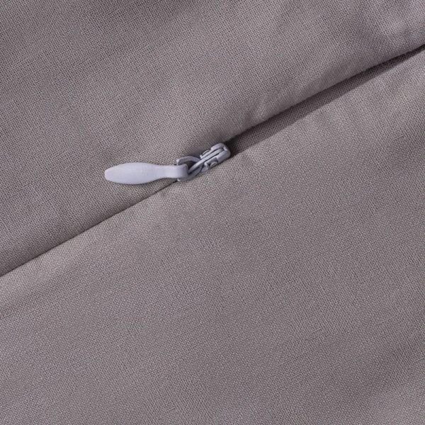 Пододеяльник на молнии 180*210 сатин серый