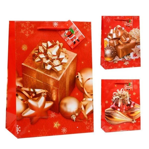 Пакет новогодний бумажный 17*24*8см 1700S (12/960)