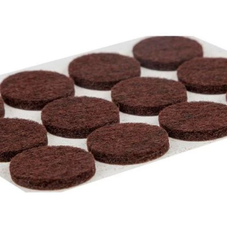 Накладки-протекторы для мебели самоклеящиеся 12шт 20мм коричневый