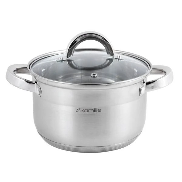 Набор посуды 8пр (ковш 1,8л, кастрюли 2,5/3,8л/5,8л) нерж.сталь стекл.крышки полые ручки арт. 5632S (2) Набор посуды 8пр (ковш 1,8л, кастрюли 2,5/3,8л/5,8л) нерж.сталь стекл.крышки полые ручки арт. 5632S (2)