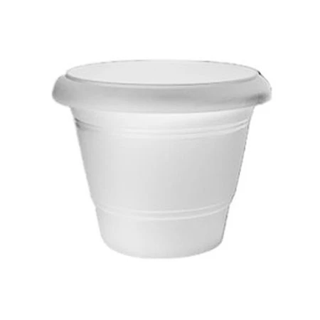 Горшок цветочный 1,6л d17см пластик ФЕСТОНА с поддоном прозрачный 5PL0046 (30)