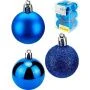 Новогоднее украшение. Набор синих елочных шаров 4 см 12 шт НУ-5358