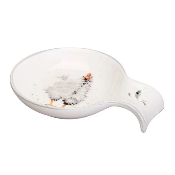 Подставка под ложку 15*11,5*2,5см керамика FUNNY HENS (48)