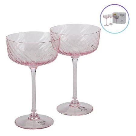 Бокалы-креманки для шампанского набор 2шт 310мл стекло ASTI 81-304  (12)