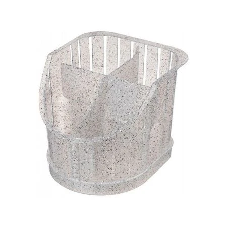 Сушилка для столовых приборов 4 секции 16*14,2*12,8см пластик Verona гранит светло-серый (20) 221151