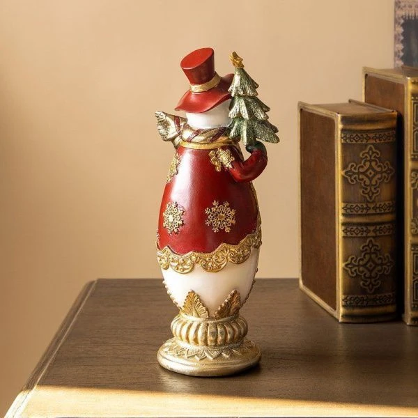 Фигурка новогодняя Снеговик 10,5*8*23см полистоун (18)