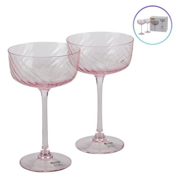 Бокалы-креманки для шампанского набор 2шт 310мл стекло ASTI 81-304  (12)