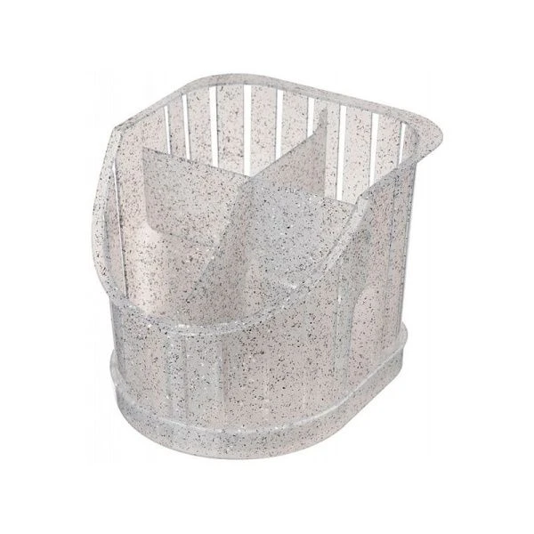 Сушилка для столовых приборов 4 секции 16*14,2*12,8см пластик Verona гранит светло-серый (20) 221151