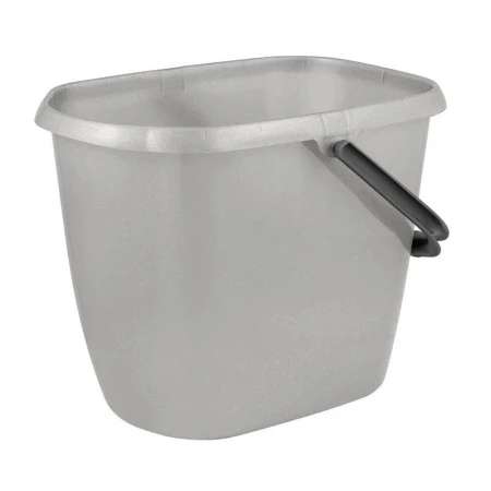Ведро прямоугольное 13л 34,5*26*h27см пластик Etna серый (16) 221218935/03