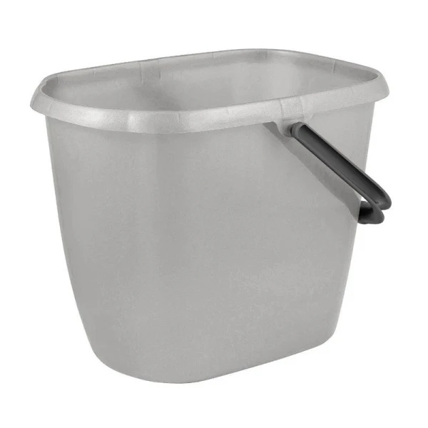 Ведро прямоугольное 13л 34,5*26*h27см пластик Etna серый (16) 221218935/03