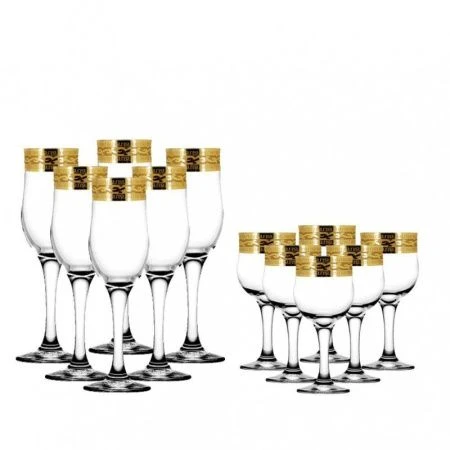 Набор 12пр (6 бокалов 200мл, 6 рюмок 55мл) стекло ВЕРСАЛЬ EAV08-160/164/S/J/12 (4)