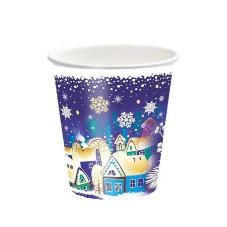 Стакан бумажный 250мл (набор 6шт.) ГОРОДОК (120)