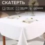 Скатерть 150*250см Хлопок/ВГМО ЭТЕЛЬ Cozy белая 6974135 (8)