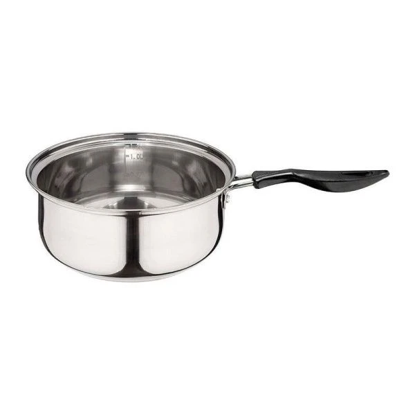 Ковш 1,25л нерж.сталь PROMO без крышки нейлон.ручка зерк.полировка односл. дно (8)