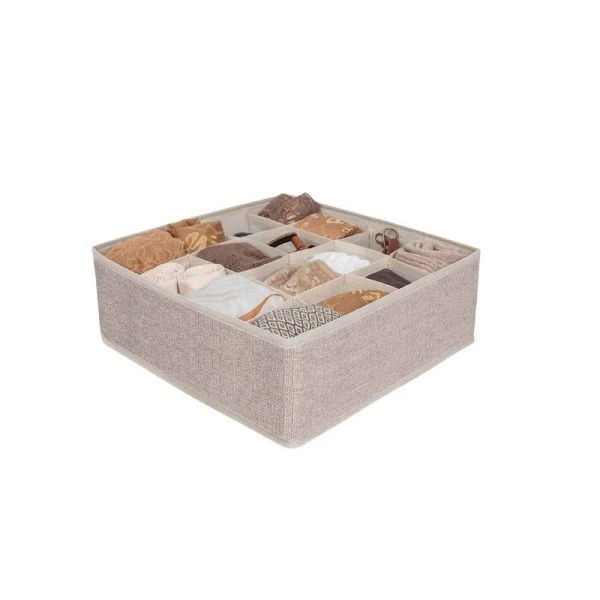 Органайзер для белья полипропилен 16 секций 32*32*12см Linen (48)