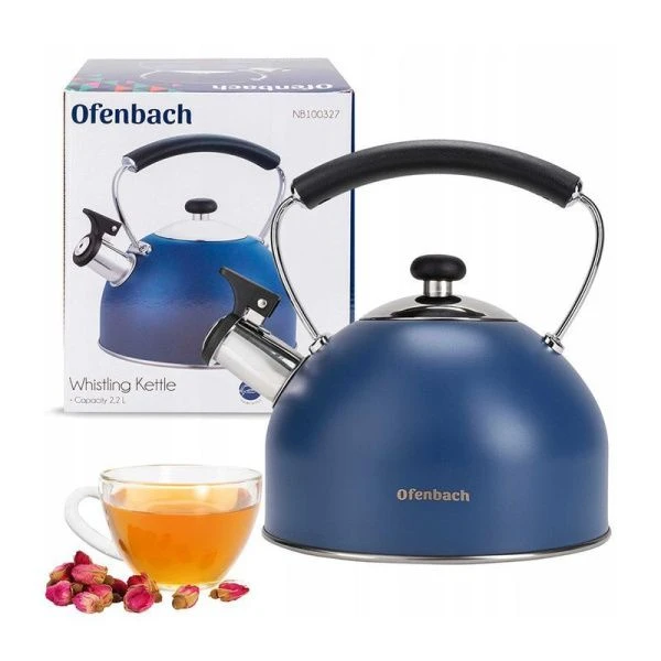 Чайник со свистком 2,2л нерж.сталь арт.100327 (12)