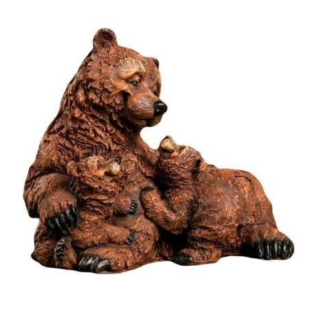 Фигурка садовая МЕДВЕДИЦА с двумя медвежатами лежит 25*27*22см полистоун Фигурка садовая МЕДВЕДИЦА с двумя медвежатами лежит 25*27*22см полистоун