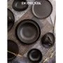 Тарелка глубокая 600мл 20см фарфор ROCK BLACK суповая DM8021 (6)