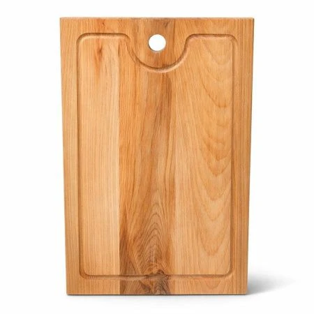 Доска разделочная 35*25см бук ХОЗЯЮШКА с канавкой большая 09-1 (10)