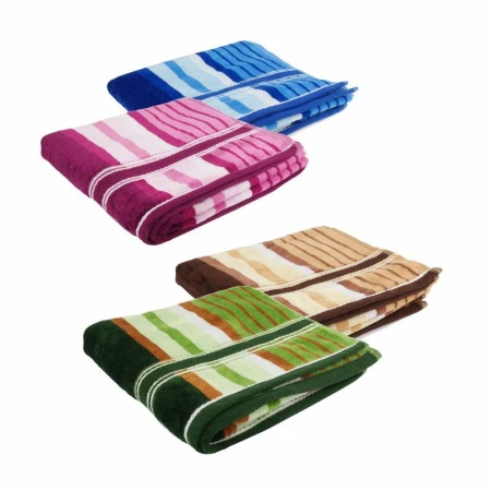 яяяПолотенце 50*90 велюровое Новая полоса (пл.460)