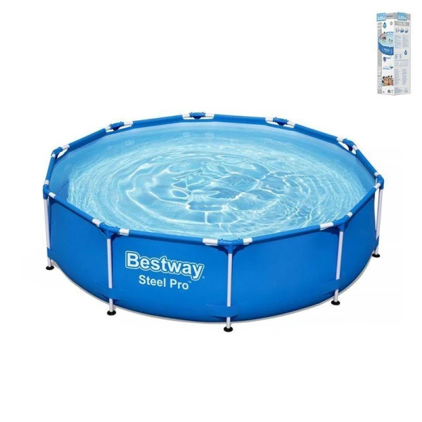 Бассейн каркасный круглый ПВХ Steel Pro 305*76см 4678л 56677 (1)
