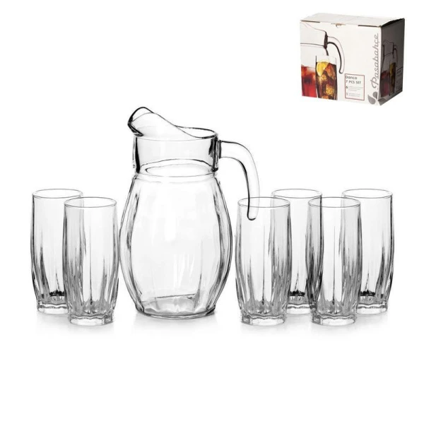 Набор питьевой 7пр стекло ДАНС (кувшин 1,7л, стаканы 320мл 6шт) (4)
