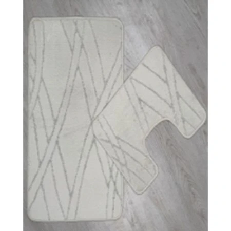 Коврик в ванную 60*100см полипропилен MAXIMUS 10607  PEARL WHITE жемчужно-белый 2581